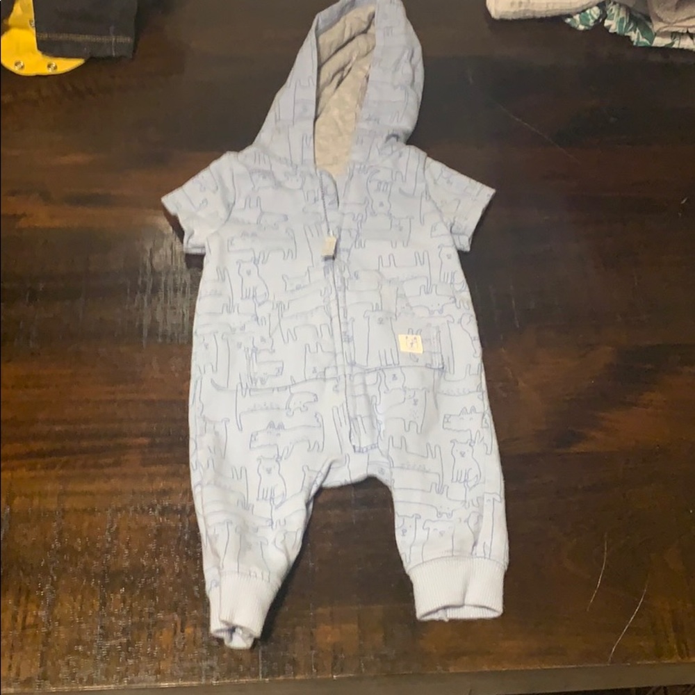 Zip up jumpsuit with Hood